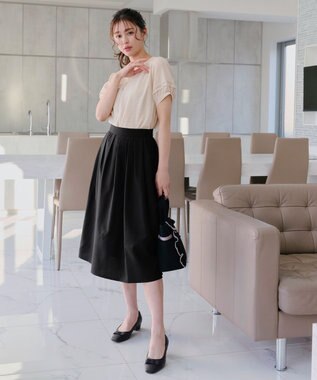 Tiaclasse 【安田美沙子さん着用・撥水】リボンキルティングパンプス　レインシューズ ブラック