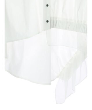 YECCA VECCA シアーMIXアシメシャツ Off White