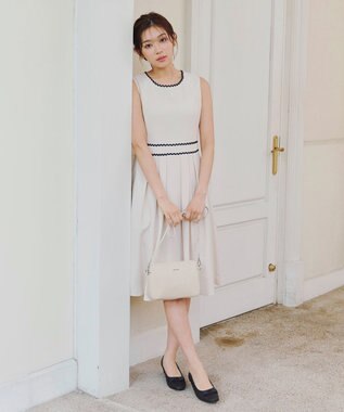 Tiaclasse 【安田美沙子さん着用・撥水】リボンキルティングパンプス　レインシューズ ブラック