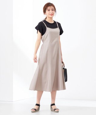 ANY SIS 【美人百花6月号掲載】フレンチスリーブニット Tシャツ ブラック