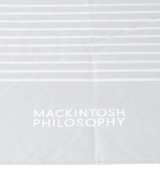 MOONBAT 【フワクール生地使用/軽量】MACKINTOSH PHILOSOPHY 遮光 晴雨兼用 折りたたみ日傘 ボーダー ライトグレー