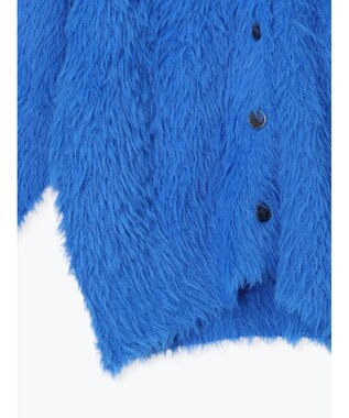 Te chichi シャギーVネックカーディガン ブルー