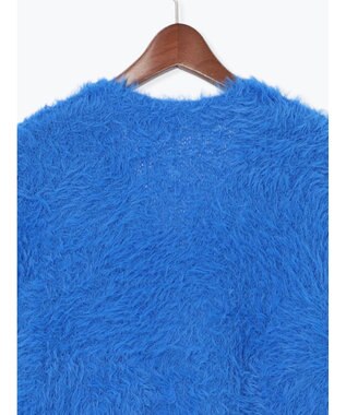 Te chichi シャギーVネックカーディガン ブルー