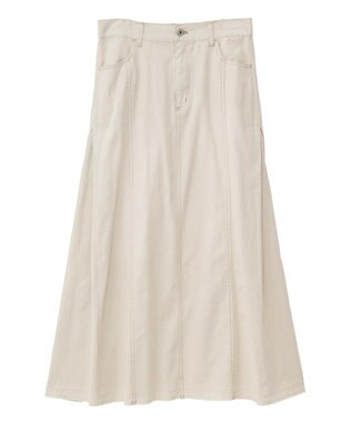 Green Parks ライトデニムサイドタックスカート Ecru