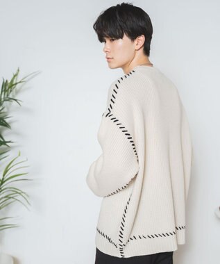 WEGO ハンドステッチプルオーバー ホワイトアイボリー