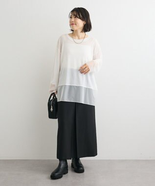 Green Parks ウエストレイヤーボックスプリーツスカート Black