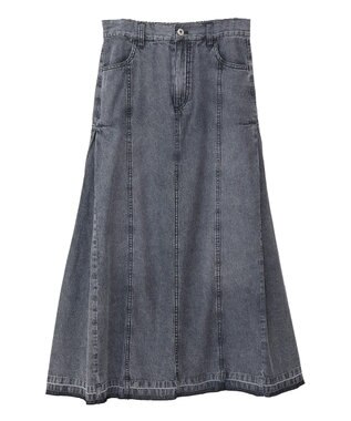 Green Parks ライトデニムサイドタックスカート Black