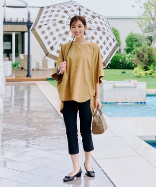 Tiaclasse 【安田美沙子さん着用・撥水】リボンキルティングパンプス　レインシューズ ブラック