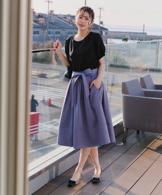 Tiaclasse 【安田美沙子さん着用・撥水】リボンキルティングパンプス　レインシューズ モカ