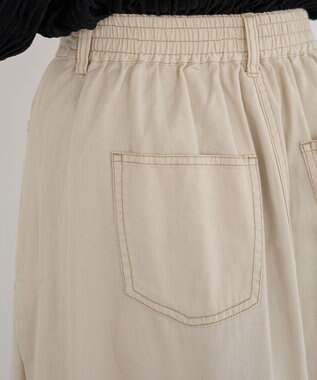 Green Parks ライトデニムサイドタックスカート Ecru