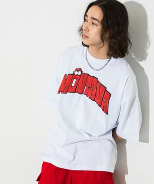 WEGO 【ユニセックス着用ITEM/ネックレス付き】アクセ付きグラフィックT（S） ホワイト