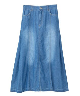 Green Parks ライトデニムサイドタックスカート Indigo