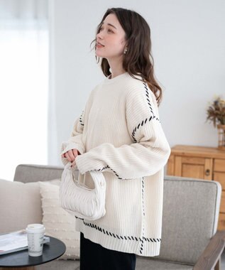 WEGO ハンドステッチプルオーバー ホワイトアイボリー