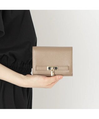 CLATHAS イヴェット 二つ折り財布 グレージュ