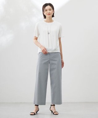 J.PRESS LADIES S 【洗える】ミラノ風天竺シアー カットソー オフ系