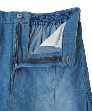 Green Parks ライトデニムサイドタックスカート Indigo