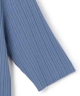 ICB L 【新色追加・洗える】シンセティックハイゲージ 5分袖リブニット スマルトブルー系