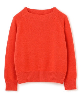 UNFILO カシミヤブレンド オフネックニット オレンジ