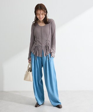 Green Parks シアーリブシャーリングプルオーバー Gray