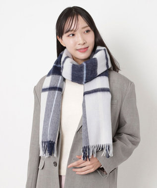 MOONBAT MACKINTOSH PHILOSOPHY(マッキントッシュ フィロソフィー）ウール100% 2WAYチェックポンチョストール