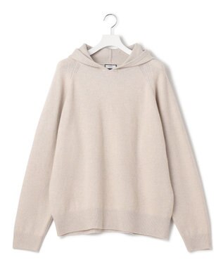 J.PRESS YORK STREET 【UNISEX】ウールカシミヤ フーディーニット ベージュ系