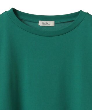 earth music&ecology 【接触冷感/洗濯機可】フリルドッキングポンチョＴ Green