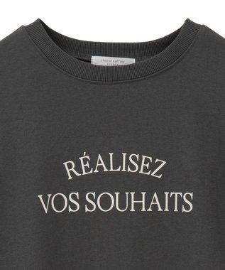 Green Parks 裏起毛ルーズサイズロゴプルオーバー Charcoal Gray