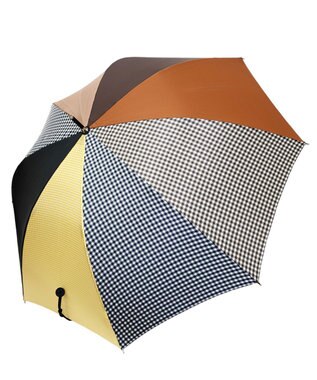  【UVカット95%以上】【UPF50＋】プラスリング 長傘60cm BRN/GNG T1288