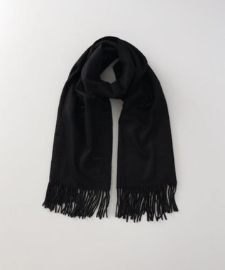 AURORA 【 LANVIN COLLECTION（ランバン コレクション） 】 カシミヤ刺しゅう入り無地ストール（幅70cm)