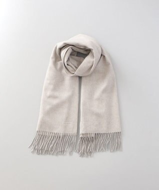 AURORA 【 LANVIN COLLECTION（ランバン コレクション） 】 カシミヤ刺しゅう入り無地ストール（幅70cm)