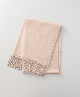 AURORA 【 LANVIN COLLECTION（ランバン コレクション） 】 カシミヤ刺しゅう入り無地ストール（幅70cm) トープ