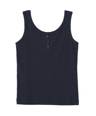 Green Parks ヘンリーネックタンクトップ Navy