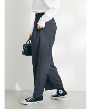 CRAFT STANDARD BOUTIQUE イージーケアピンストライプテーパードパンツ Stripe Gray