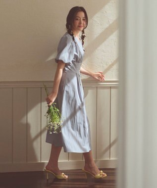 Feroux バルーンスリーブ ワンピース スカイブルー系