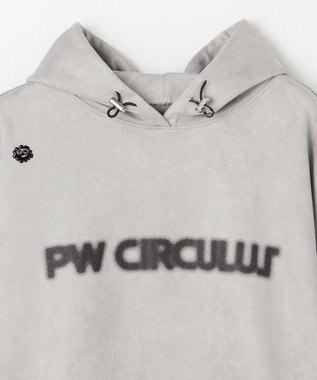 PW CIRCULUS 2025 NEW！【手洗い洗濯可】【MEN】キャットグラフィック スエードライク デタッチャブルフーディ ゴルフ グレー系