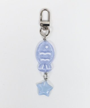 WEGO キラキラおさかなキーホルダー サックス