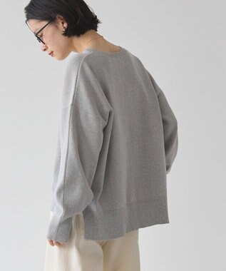 AMERICAN HOLIC 袖ボリュームサイドスリットニットプルオーバー Light Gray Mixture