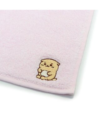 Mother garden しろたん 無撚糸 ミニタオル 刺繍 ワンポイント入り 《単品》 らっこいぬ