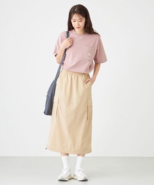 SHARE PARK LADIES 【撥水・UVカット・ストレッチ・軽量 】ナイロンカーゴスカート（S・Mサイズ） ベージュ系