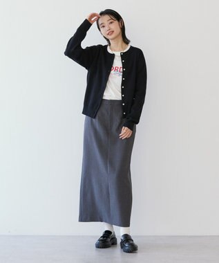 AMERICAN HOLIC クルーネックニットカーディガン Black