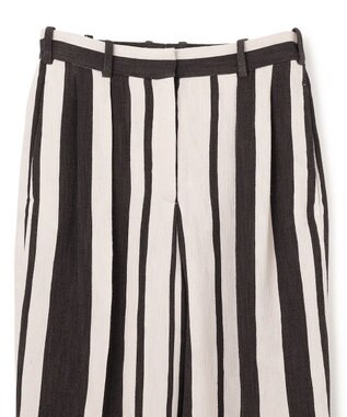 JOSEPH ジョゼフストライプ　トラウザーズ Oyster White/ Black