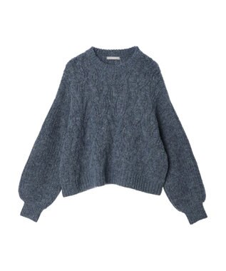 Green Parks armonia. ケーブルニットプルオーバー Blue