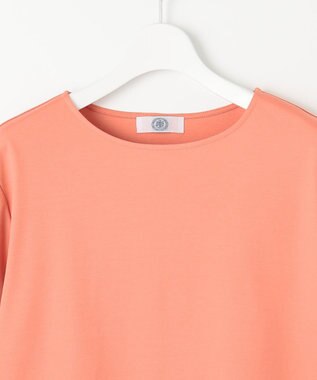 J.PRESS LADIES S 【接触冷感・UVケア】コンパクトコットンスムース 刺繍スリーブ カットソー ピンク系