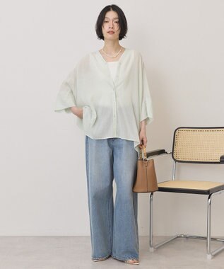 AMERICAN HOLIC Vネックポンチョシャツ Mint