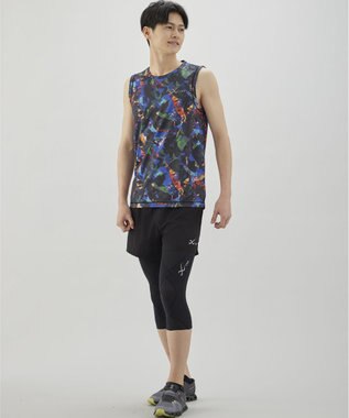 CW-X 【MEN】 CW-X トップス 【薄軽ランニングシャツ】 ノースリーブ タンクトップ Ｕネック 吸汗速乾性(本体) メンズ DLO150 /ワコール