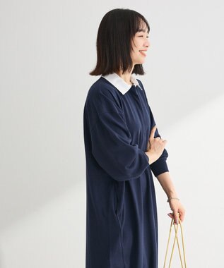Green Parks ラガーシャツワンピース Navy