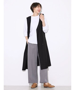 AMERICAN HOLIC ウエストイージーストレートパンツ Gray Mixture