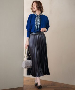 23区 Ratti コラージュプリント スカーフ ブループリント