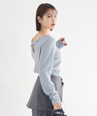 earth music&ecology 【前後2WAY】ツイストカットアウトプルオーバー Sax