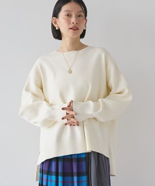 AMERICAN HOLIC 袖ボリュームサイドスリットニットプルオーバー Ivory